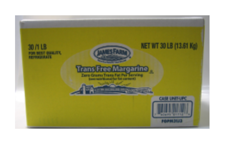 James Farm - Margarine Blocks, Zero Trans Fats - 30/1 lb