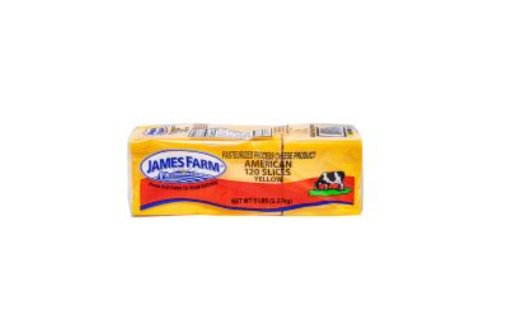 James Farm - Yellow American Cheese - 5 lbs/120 Slices