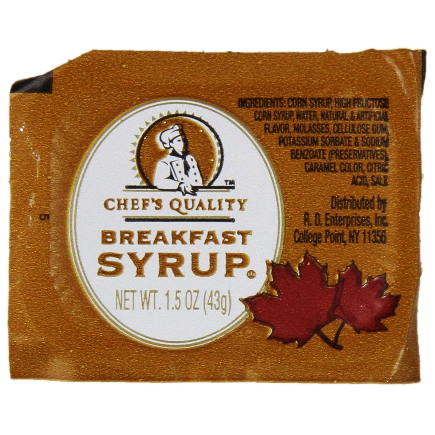 Chef's Quality - Table Syrup Packets -1.5 oz / 100 ct