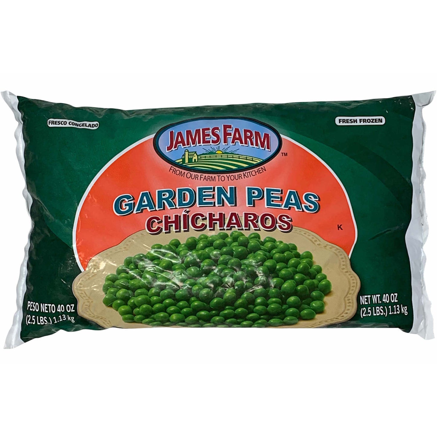 Frozen James Farm - IQF Peas - 2.5 lbs