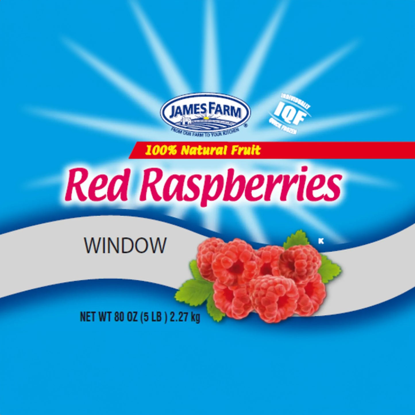 Frozen James Farm - Red Raspberries - 2/5 Lbs