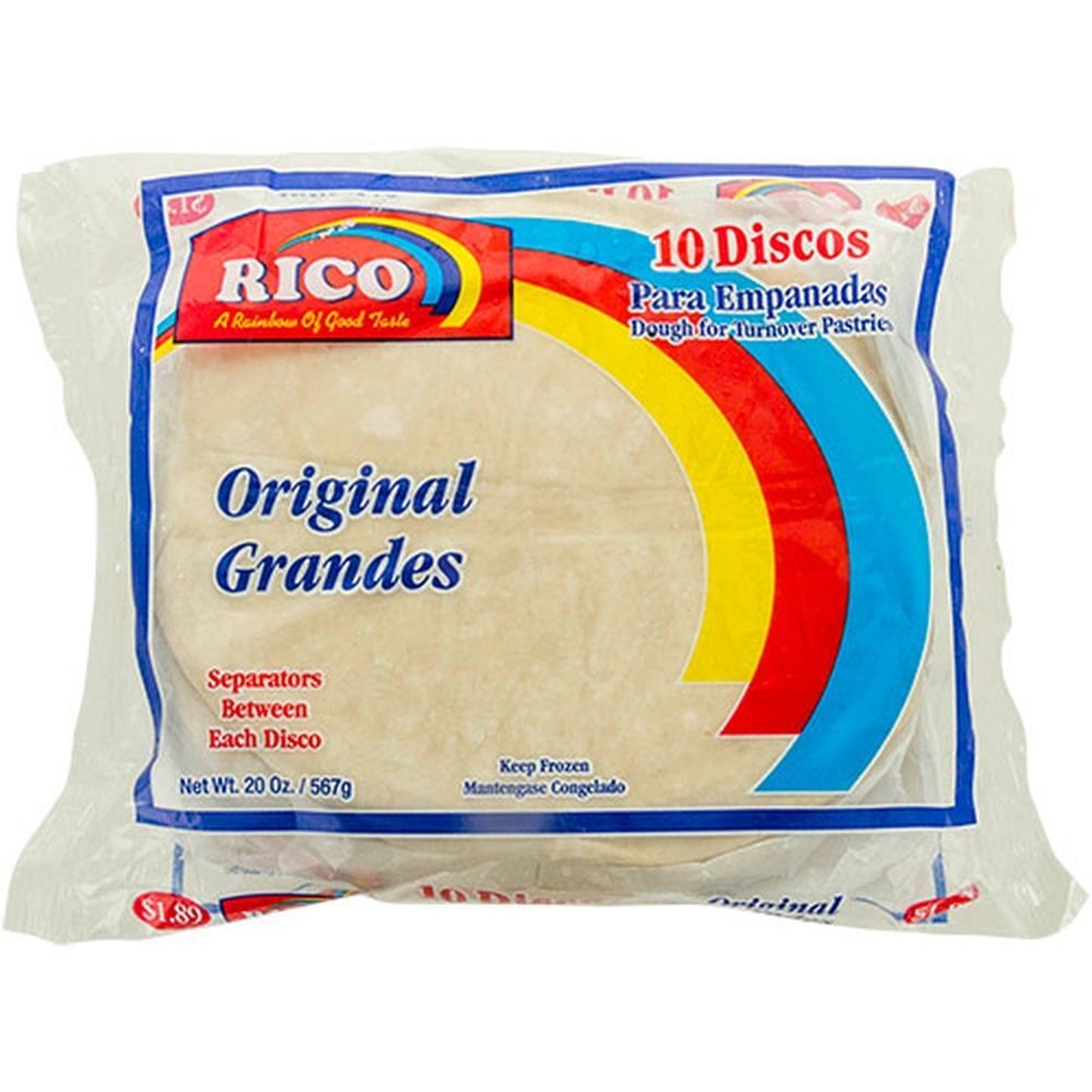Frozen Rico - Disco Blanco Grande (Dough for Empanadas) - 24/20 oz pkg