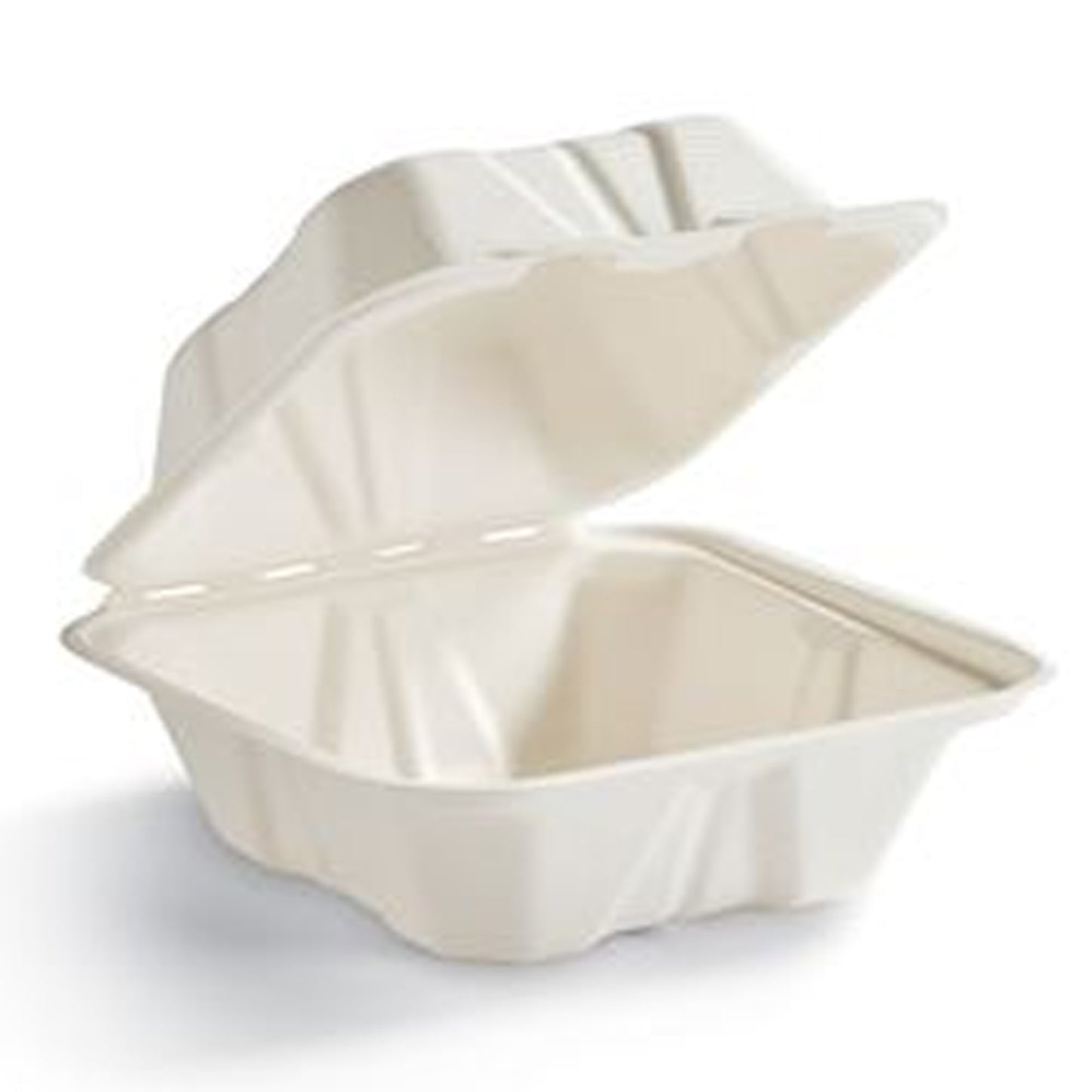 Huhtamaki - Molded Fiber Small Hinged Container, 6x6x3 - 400 Ct