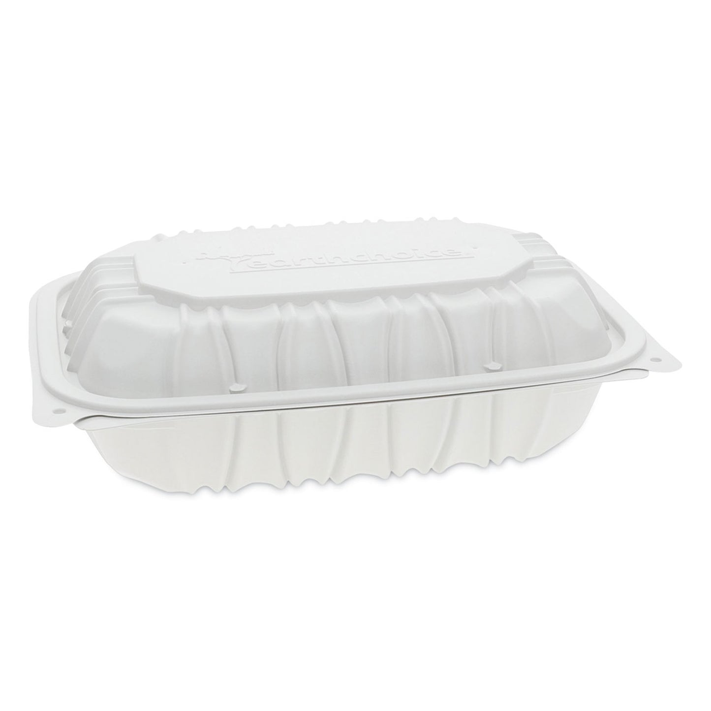 Pactiv - 9"X6"2.75" Vented Microwavable 1-Compartment Hinged-Lid Takeout Container, White, 170 Ct