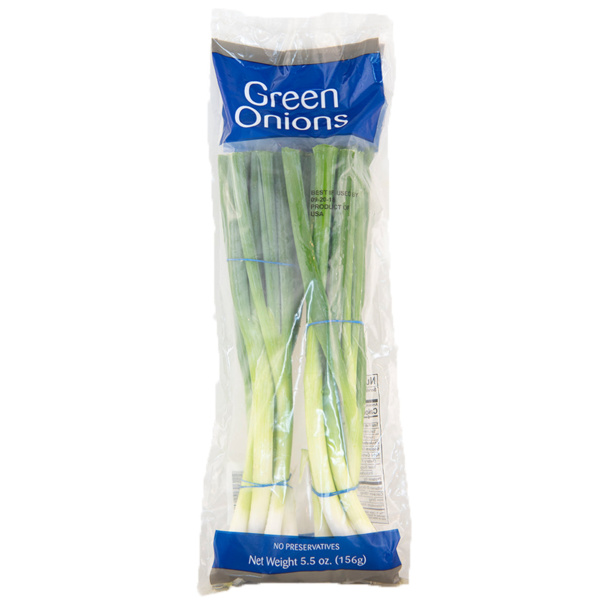 Scallions With plastic