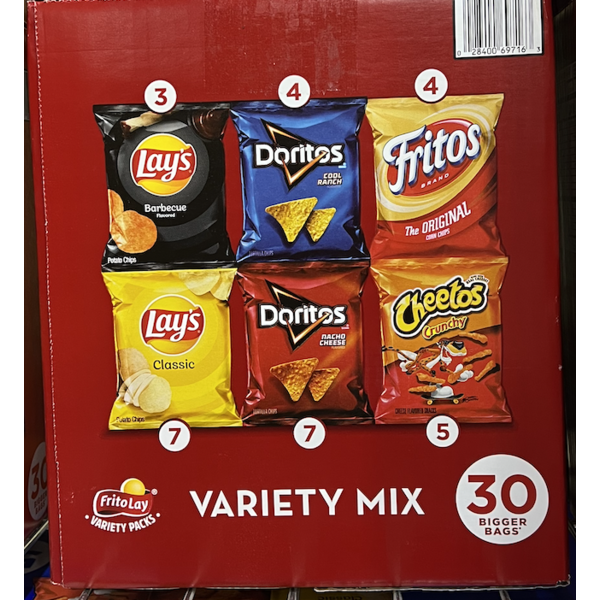 Frito Lay - Classic Variety Pack - 30 Ct