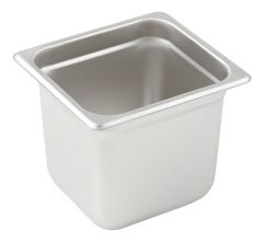Steam Table Pan, 1/6 Size, 6" deep, Stainless