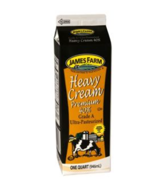 James Farm - Heavy Whipping Cream, 40% - 32 oz