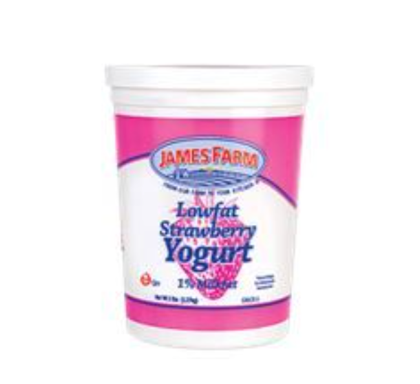 James Farm - Low Fat Strawberry Yogurt - 5 Lbs