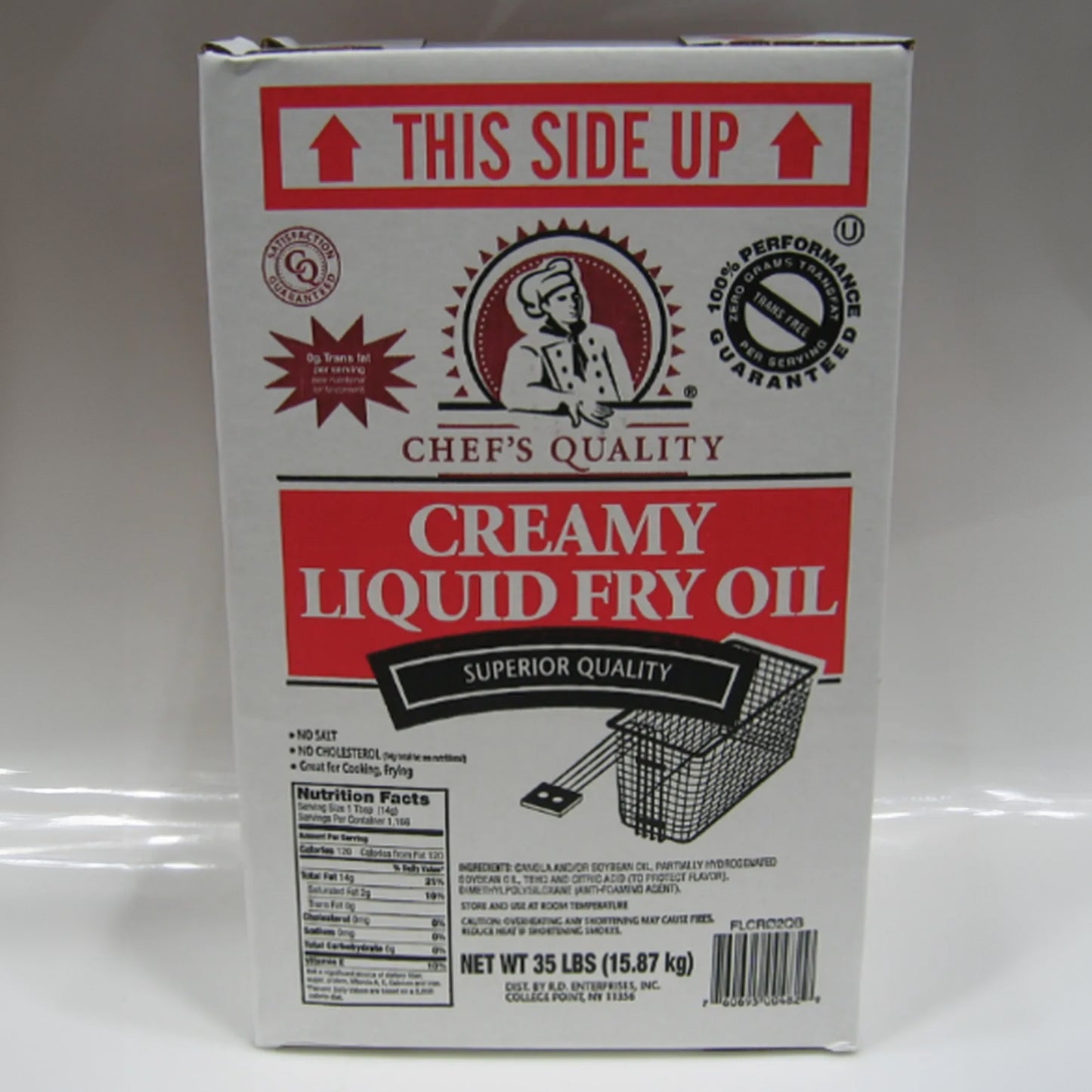 Chef's Quality - Creamy Liquid Shortening - 35 Lbs