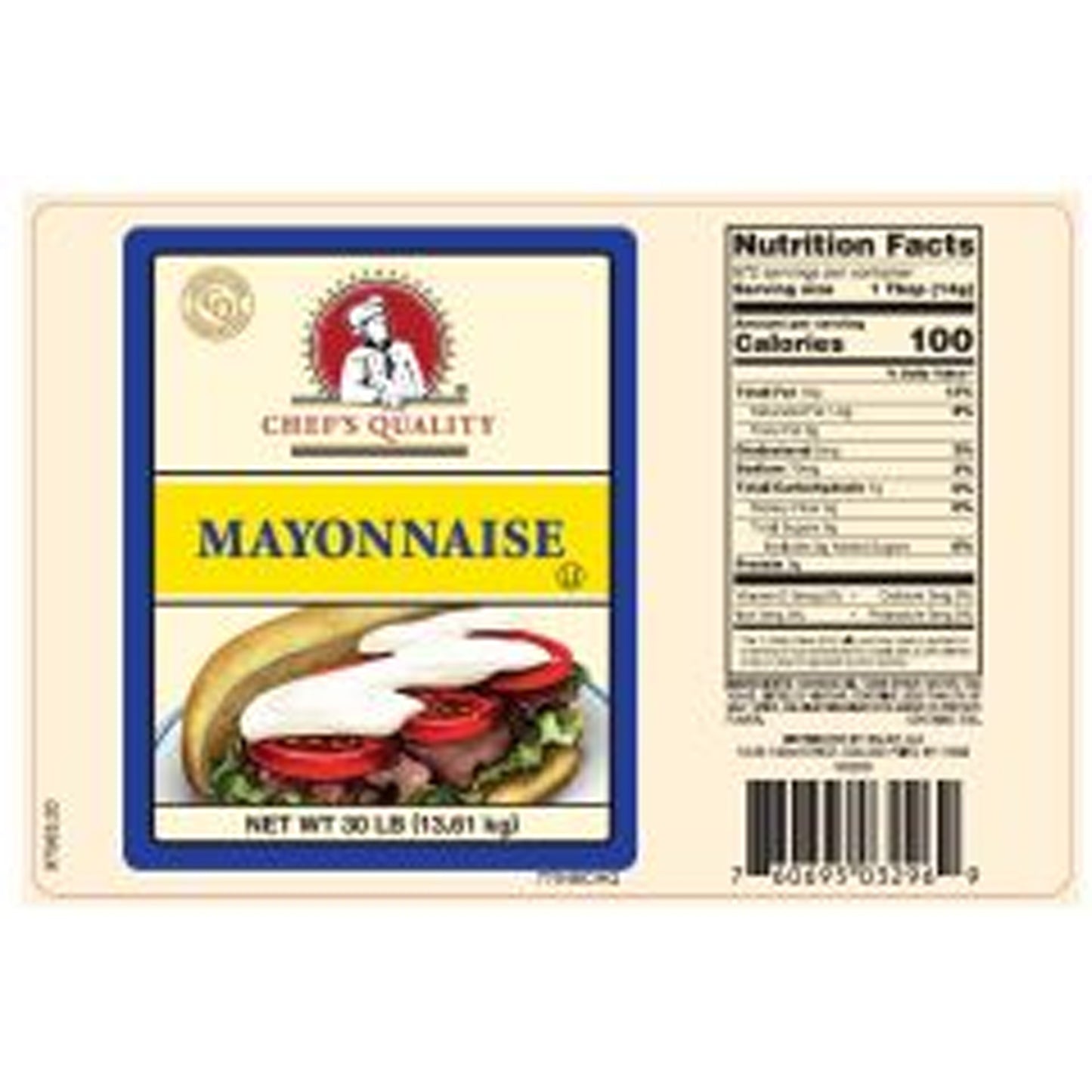 Chef's Quality - Mayonnaise Tub - 4 Gal