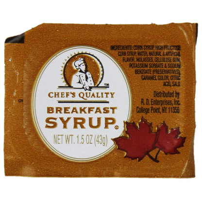 Chef's Quality - Table Syrup Packets -1.5 oz / 100 ct
