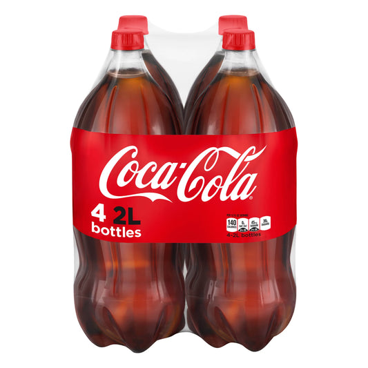 Coca-Cola Bottles, 2 Liters, 4 Pack