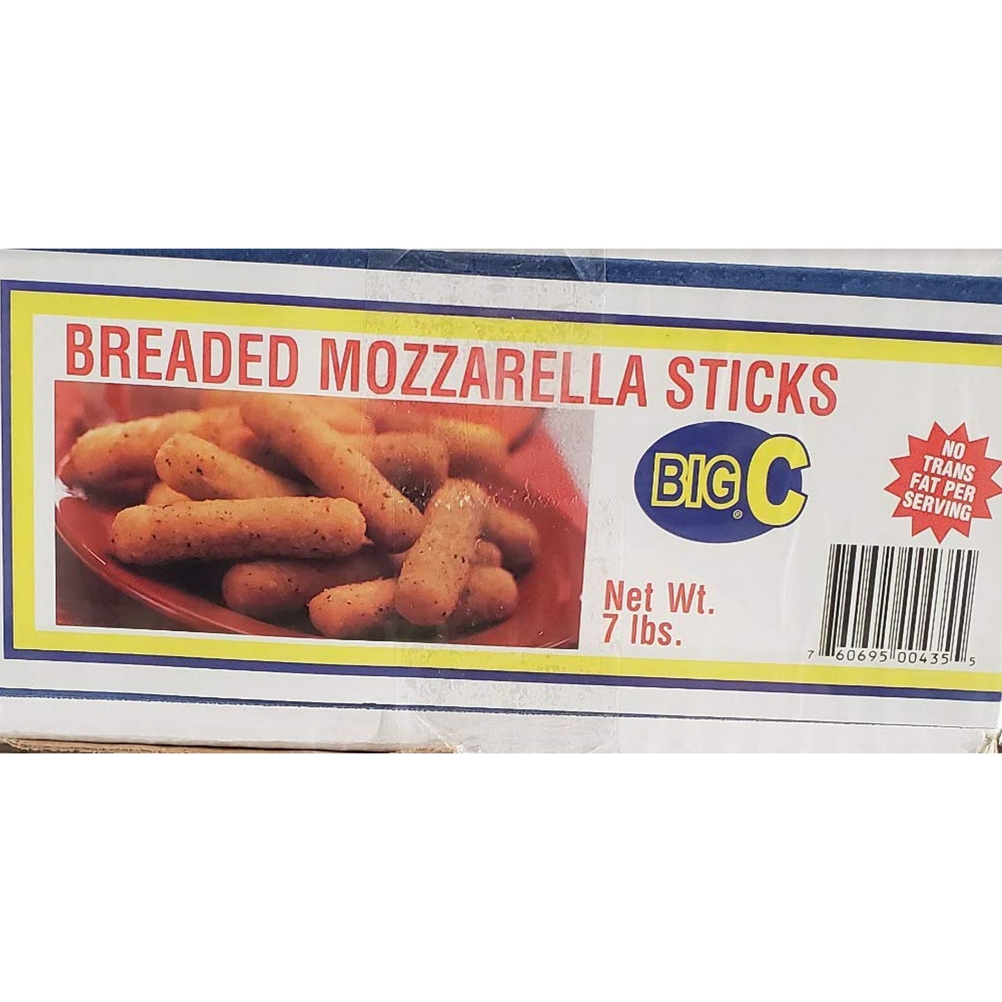 Frozen Big C - Breaded Mozarella Sticks - 7lb Box