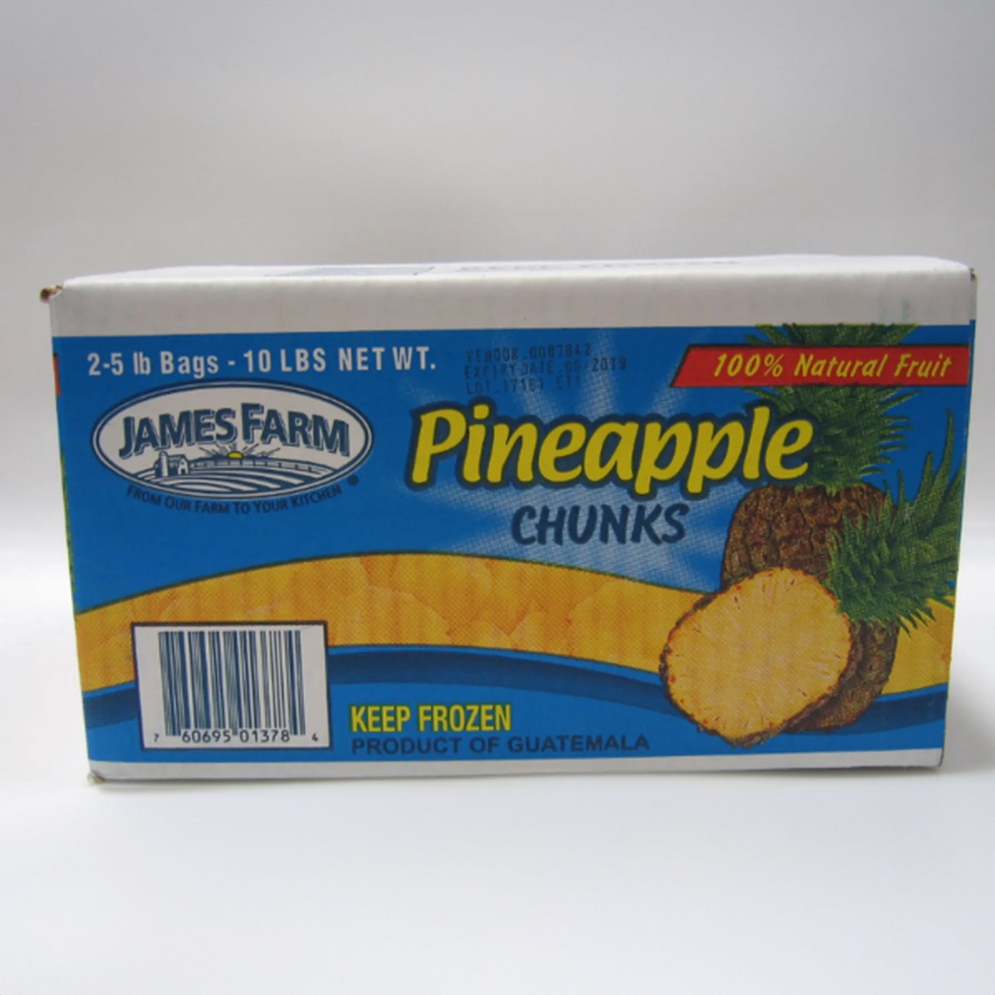 Frozen James Farm - Pineapple Chunks - 2/5 Lbs