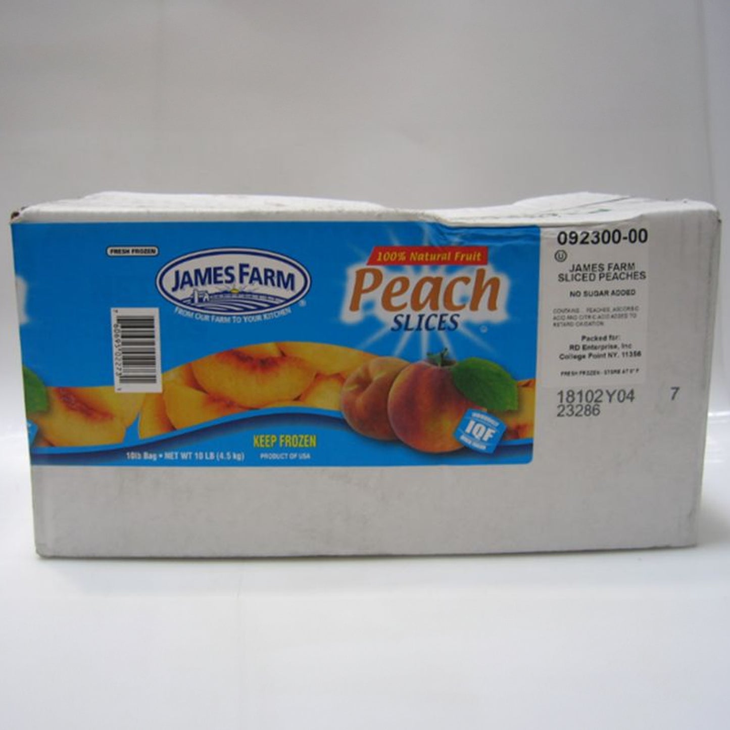 Frozen James Farm - Sliced Peaches - 10 Lb Tub