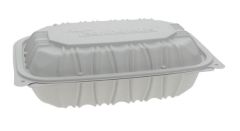 Pactiv - 9"X6"2.75" Vented Microwavable 1-Compartment Hinged-Lid Takeout Container, White, 170 Ct