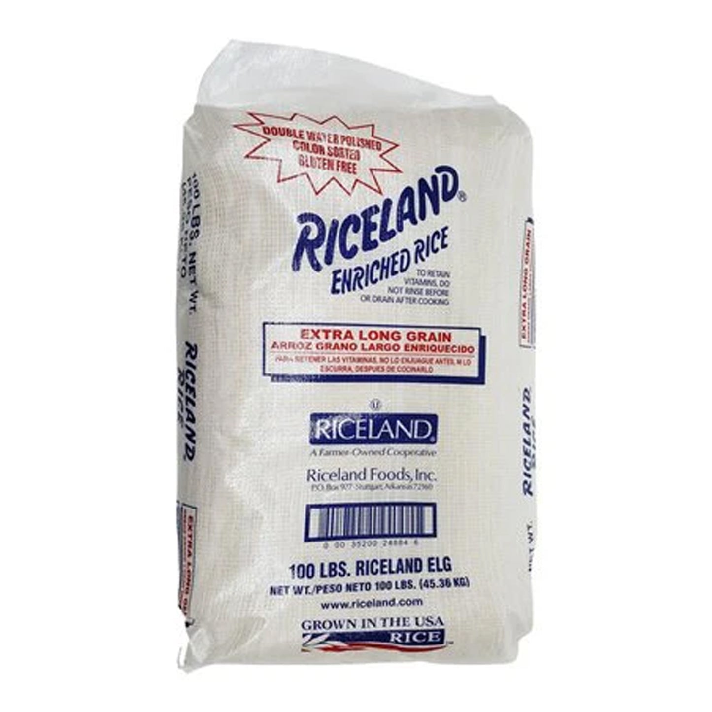 Riceland - 4% Long Grain Rice - 100 Lb Bag