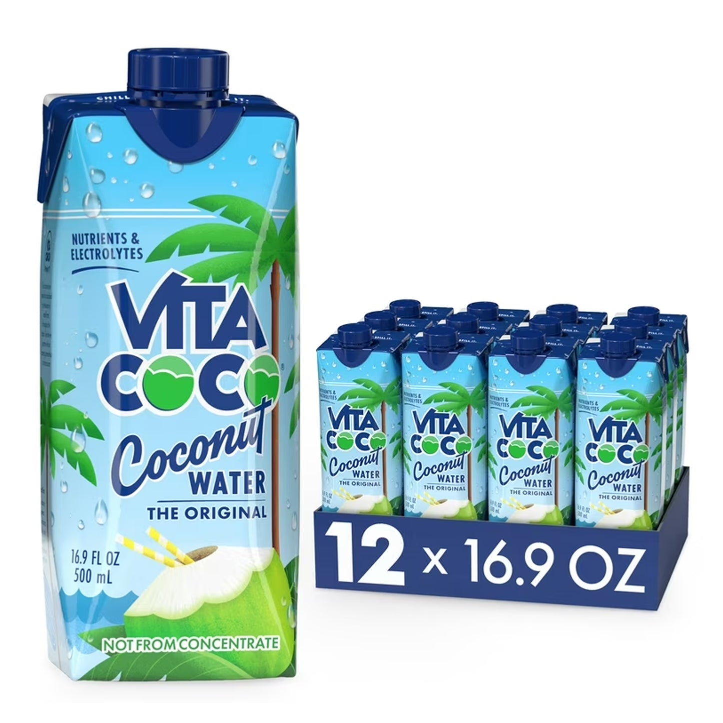 Vita Coco - Pure Coconut Water - 12/16.9 Oz Tetra Pack