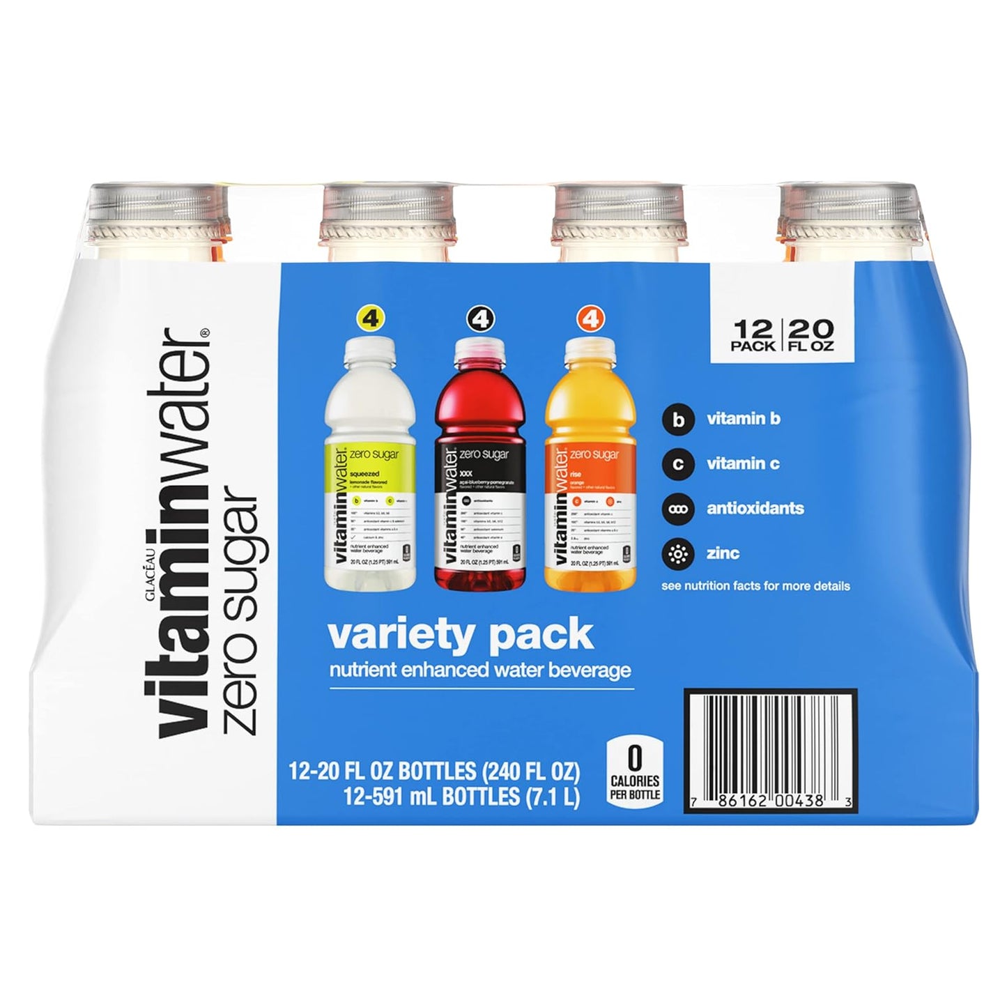 VitaminWater - Zero Variety Pack - 12/20 oz